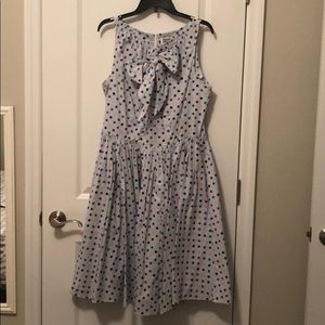 Polka dot swing dress